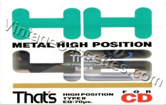 Triad/That's That's H2 Type II 1991–92 Type II Cassette Tape