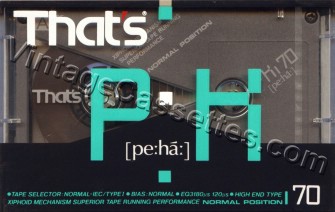 Triad/That's That's PH-I 1988 Type I Cassette Tape