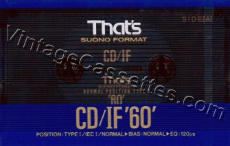 Triad/That's That's CD/IF Type I 1990–92 Type I Cassette Tape