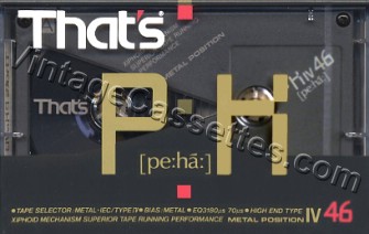 Triad/That's That's PH-IV 1988 Type IV Cassette Tape